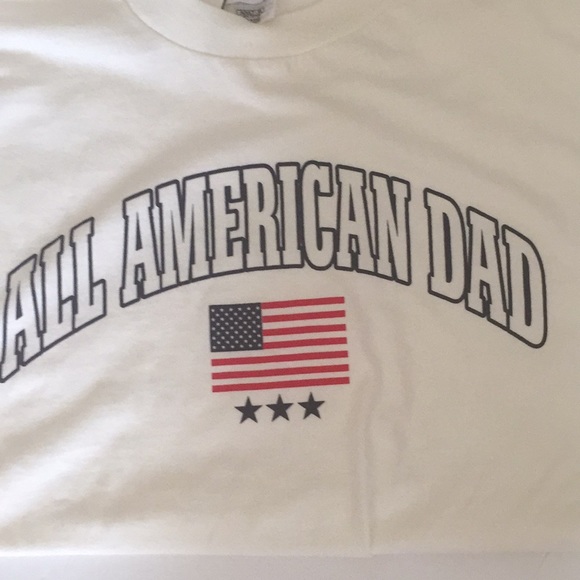 🆕 NWT All American Dad white tee Sz Xl - Picture 7 of 9